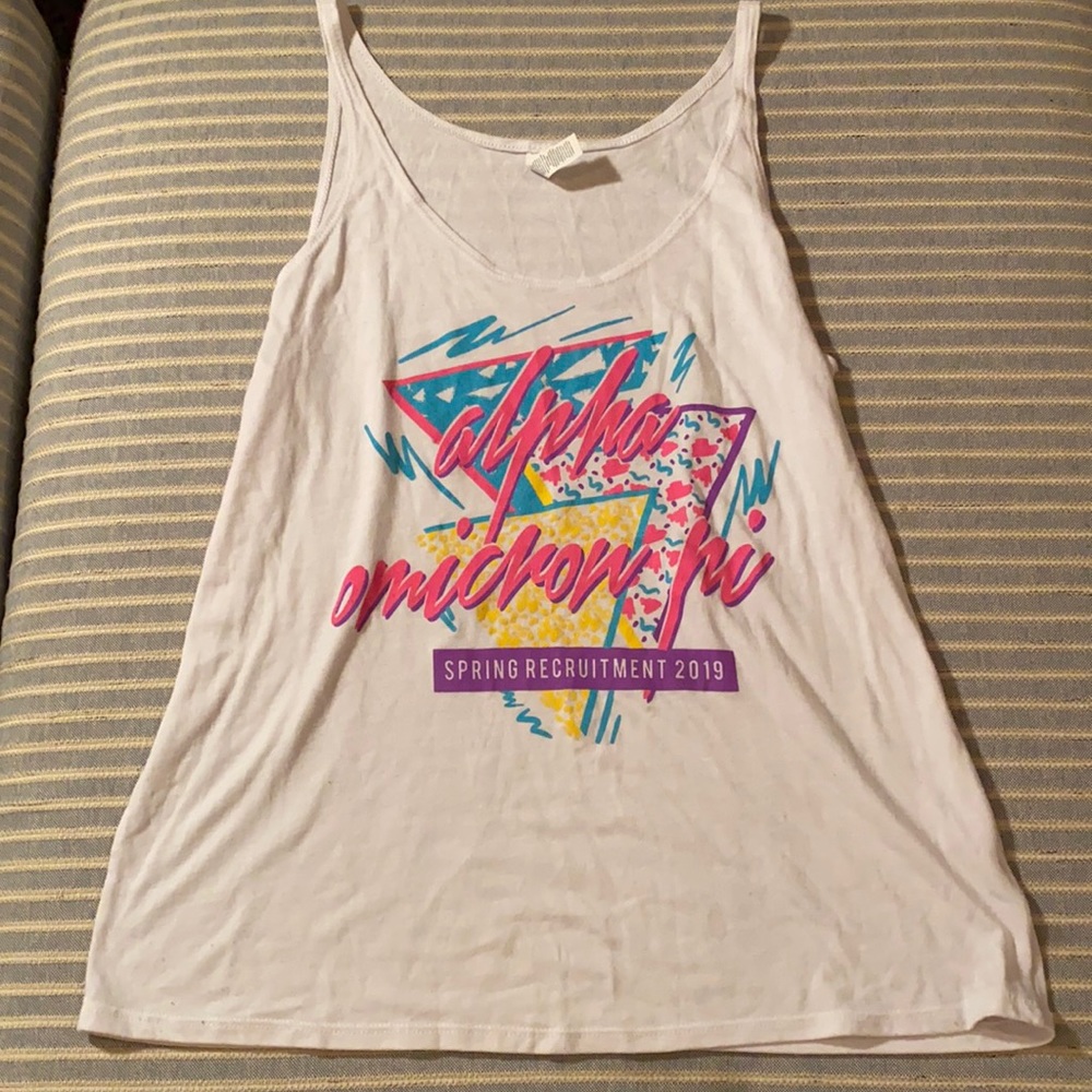 Alpha omicron pi recruitment tank top